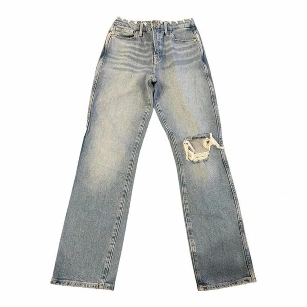 Good American good curve straight distressed jeans‎ Womens Size 0/25